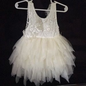 White Toddler Dress/Flower Girl Dress